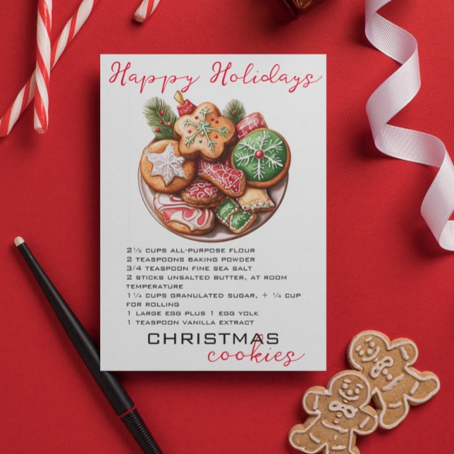 Cartes Pour Fêtes Annuelles Recette de biscuits de sucre de Noël (Créateur téléchargé)