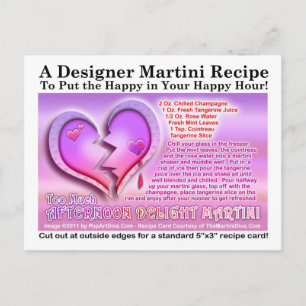 Cartes Pour Fêtes Annuelles Recette de Martini pour la Saint-Valentin Afternoo