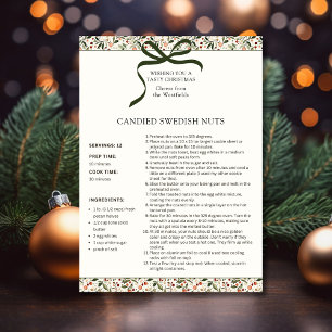 Cartes Pour Fêtes Annuelles Recette de noix suédoise en conserve personnalisée