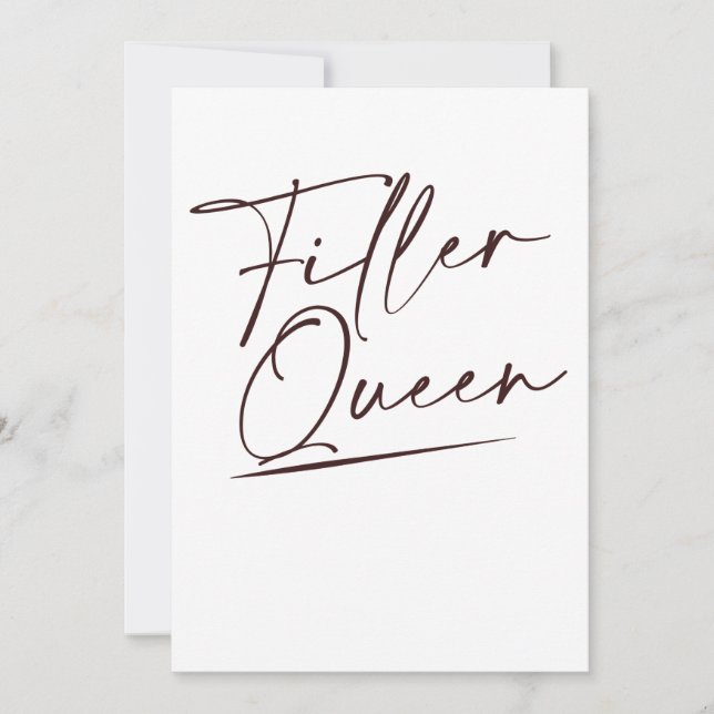 Cartes Pour Fêtes Annuelles Recharge de la lèvre Queen Injectables Esthétique  (Devant)