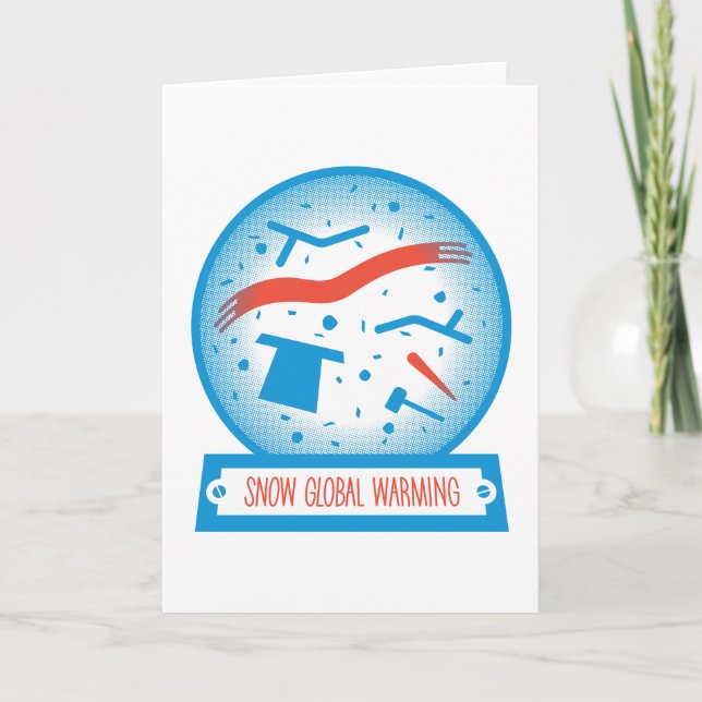 Cartes Pour Fêtes Annuelles Réchauffement climatique à neige (standard) (Devant)