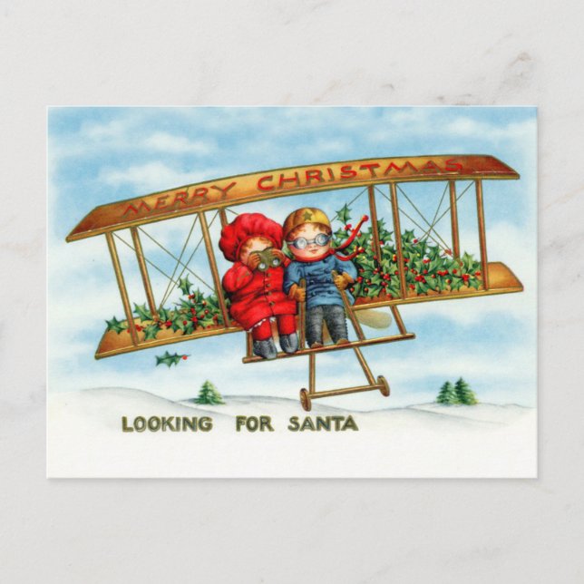 Cartes Pour Fêtes Annuelles Recherche Père Noël (Devant)