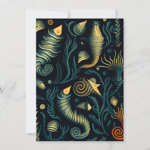 Cartes Pour Fêtes Annuelles Récifs Dorés