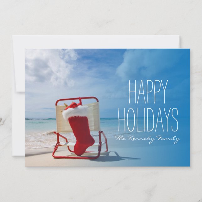 Cartes Pour Fêtes Annuelles Récipiendaire de Noël sur transat (Devant)