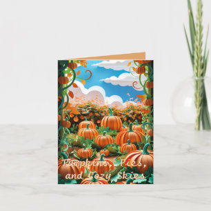 Cartes Pour Fêtes Annuelles Récolte de patchs citrouille