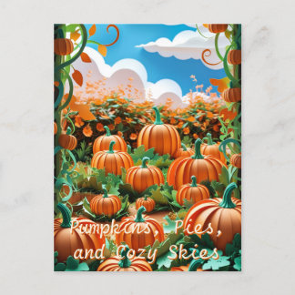 Cartes Pour Fêtes Annuelles Récolte de patchs citrouille