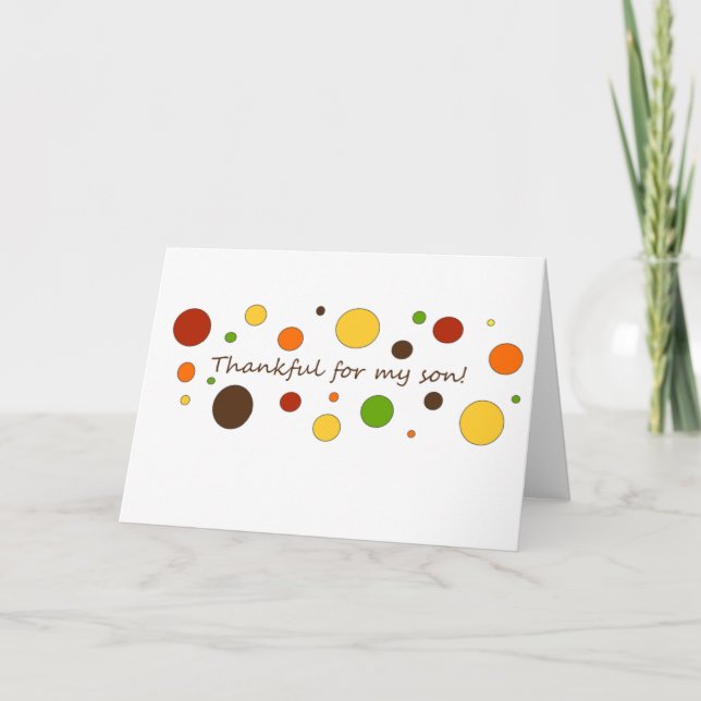 Cartes Pour Fêtes Annuelles Reconnaissant pour mon fils (Devant)