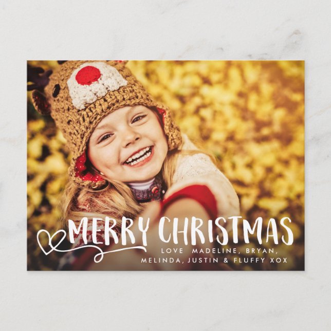 Cartes Pour Fêtes Annuelles Recouvrement blanc de photo de vacances de (Devant)