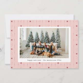 Cartes Pour Fêtes Annuelles Red And Pink Stars Wallpaper Photo Holiday Card