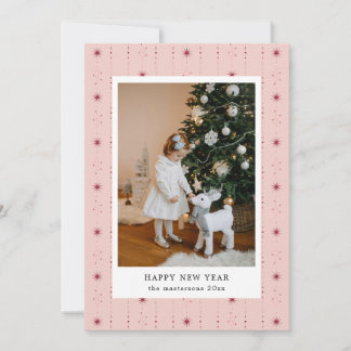 Cartes Pour Fêtes Annuelles Red And Pink Stars Wallpaper Photo Holiday Card