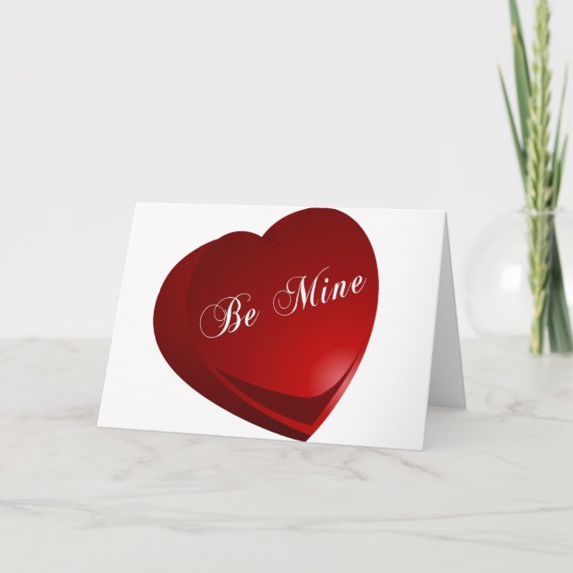 Cartes Pour Fêtes Annuelles Red Be Mon Coeur (Devant)