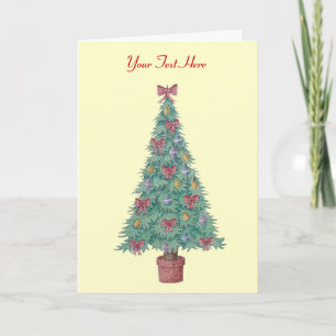 Cartes Pour Fêtes Annuelles red bows and bells on decorated tree for christmas