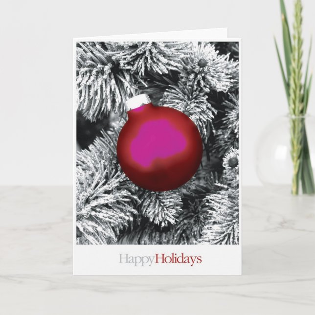 Cartes Pour Fêtes Annuelles red bulb II (Devant)