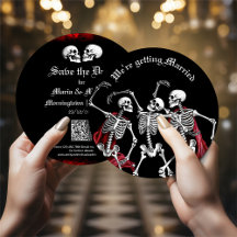 Red Death Dancing Skeletons Mariage gothique