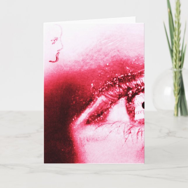 Cartes Pour Fêtes Annuelles Red Eye avec la fille (Devant)