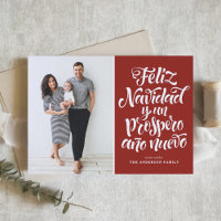 Red Feliz Navidad Script Photo de Noël