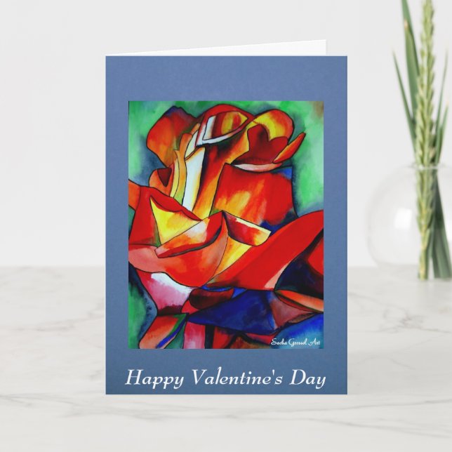 Cartes Pour Fêtes Annuelles Red France Libre Rose Saint Valentin (Devant)
