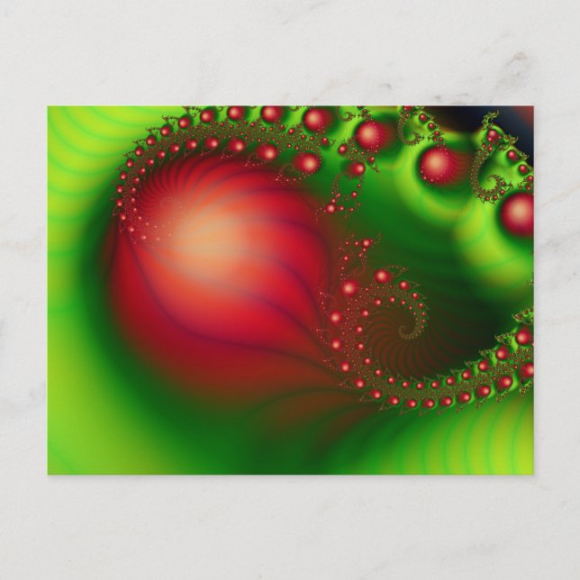 Cartes Pour Fêtes Annuelles Red Green Holiday Abstrait (Devant)