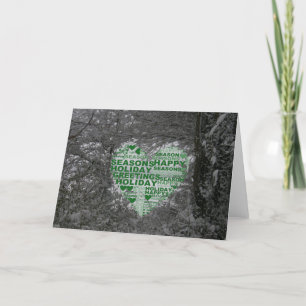 Cartes Pour Fêtes Annuelles Red Happy Holiday Season Let It Snow Greeting Card