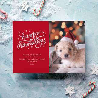 Cartes Pour Fêtes Annuelles Red Happy Howlidays Noël