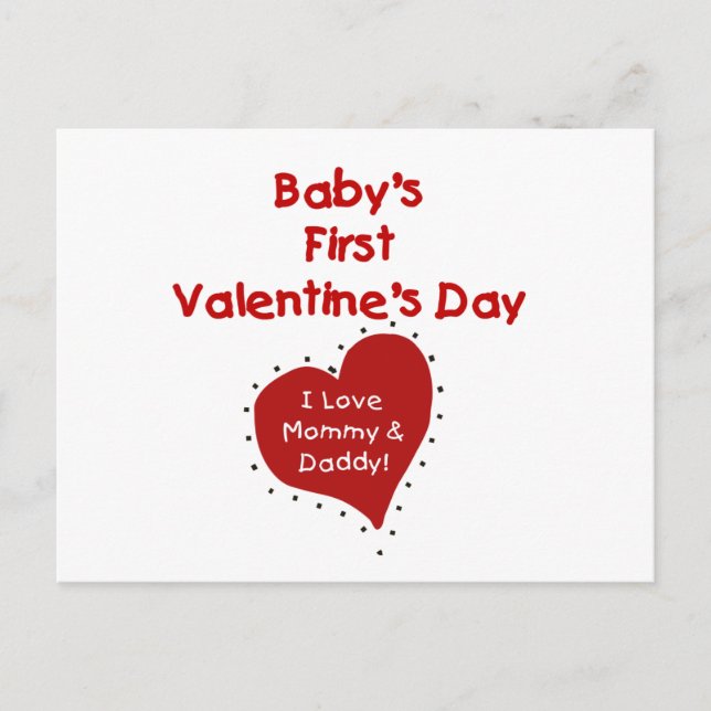 Cartes Pour Fêtes Annuelles Red Heart maman et papa Valentine (Devant)