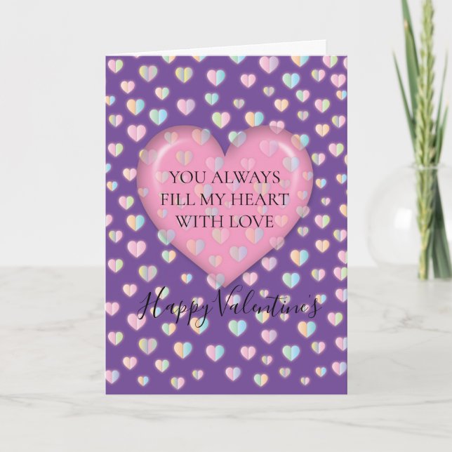 Cartes Pour Fêtes Annuelles red heart witkel pattern (Devant)