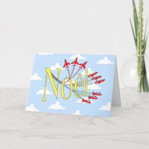 Cartes Pour Fêtes Annuelles Red Jet Planes Noel