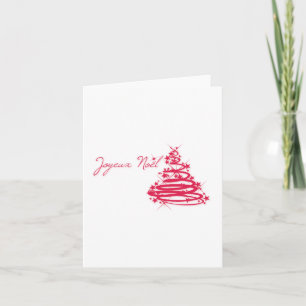 Cartes Pour Fêtes Annuelles Red Joyeux Noël avec sapin de Noël