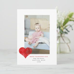 Cartes Pour Fêtes Annuelles Red Painterly Heart Modern Valentine's Day Photo