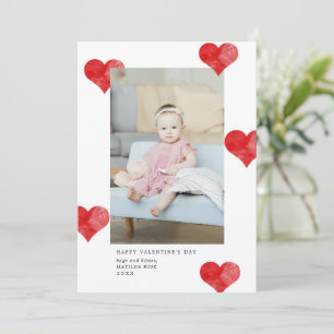 Cartes Pour Fêtes Annuelles Red Painterly Hearts Modern Valentine's Day Photo