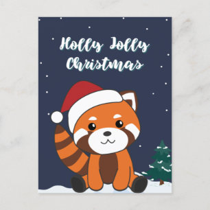 Cartes Pour Fêtes Annuelles Red Panda Noël Neige Hiver Animaux Pandas Hol