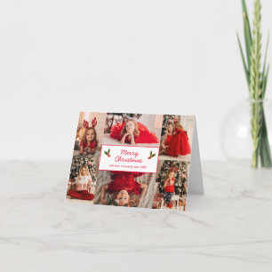 Cartes Pour Fêtes Annuelles Red Six Pictures Photo Collage Joyeux Noël