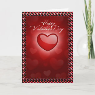Cartes Pour Fêtes Annuelles Red Vector Heart Valentine's Day Card