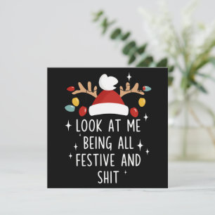 Cartes Pour Fêtes Annuelles Regarde-moi être tout humour festif Noël sarcasme