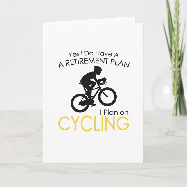 Cartes Pour Fêtes Annuelles Régime De Retraite Bicyclette amusant vélo équitat (Devant)