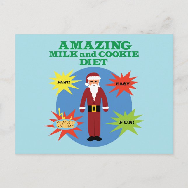 Cartes Pour Fêtes Annuelles Régime des cookies père Noël (Devant)