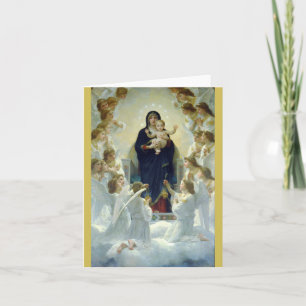 Cartes Pour Fêtes Annuelles Regina Angelorum ... Bouguereau 1900