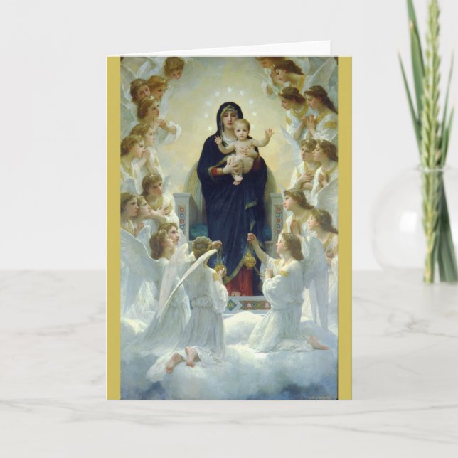 Cartes Pour Fêtes Annuelles Regina Angelorum ... Bouguereau 1900 (Devant)