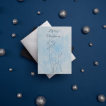 Reindeer Bleu clair Nuit d'hiver