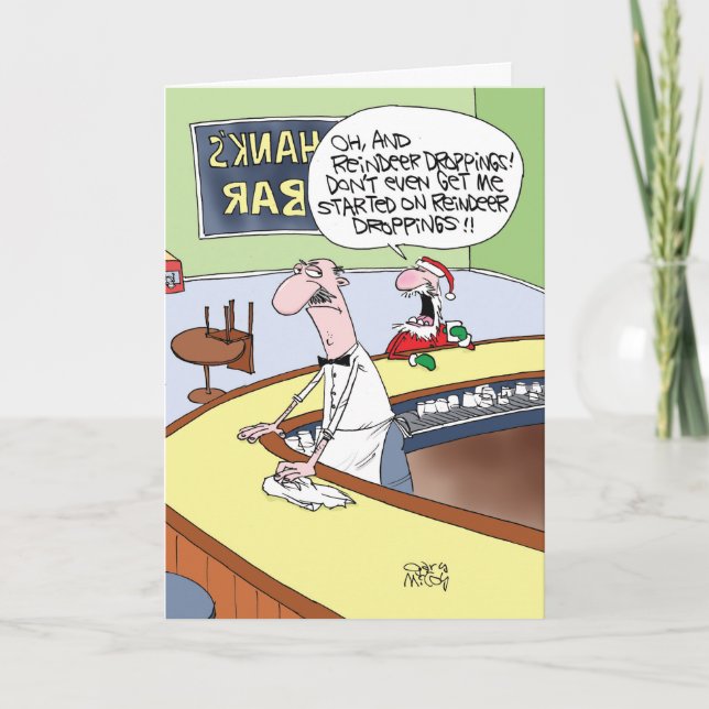 Cartes Pour Fêtes Annuelles Reindeer Droppings Christmas Funny Card (Devant)