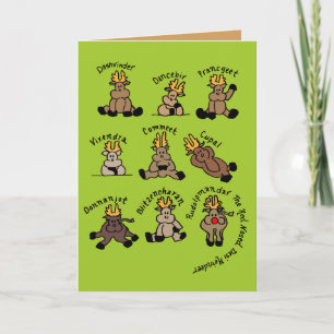 Cartes Pour Fêtes Annuelles Reindeer du Punjabi