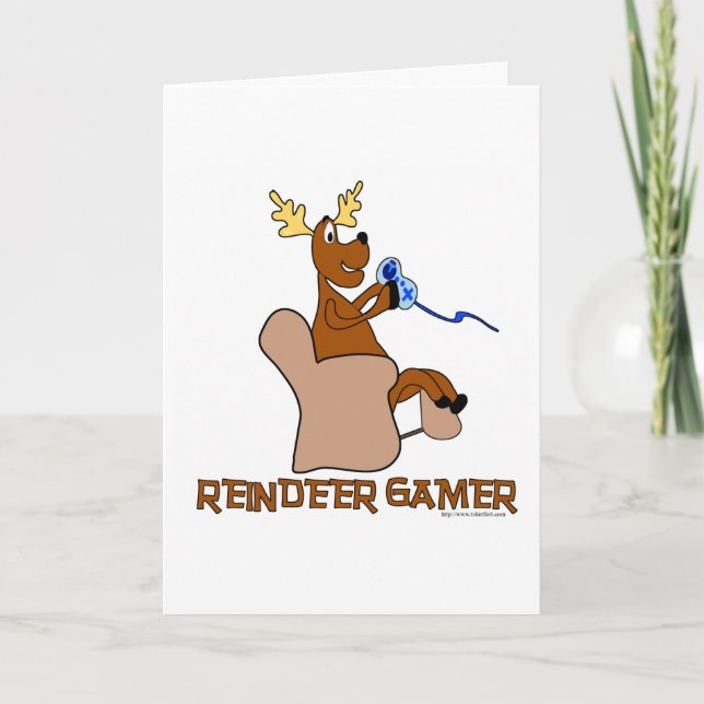 Cartes Pour Fêtes Annuelles Reindeer Gamer (Devant)