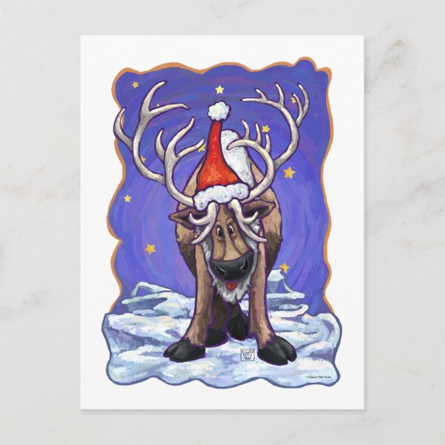 Cartes Pour Fêtes Annuelles Reindeer Holiday (Devant)