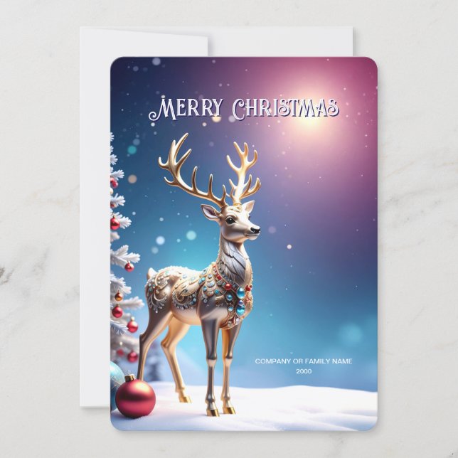 Cartes Pour Fêtes Annuelles Reindeer Jewels Christmas Holiday Card (Devant)
