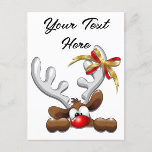 Cartes Pour Fêtes Annuelles Reindeer Puzzled drôle Caractère de Noël