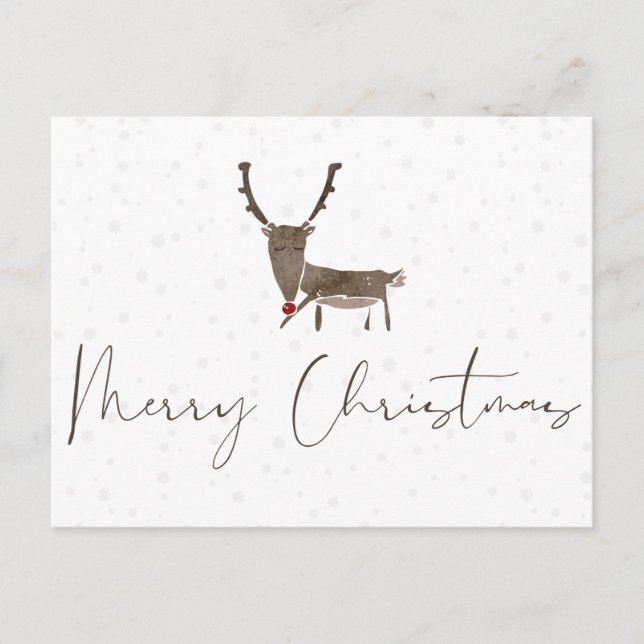 Cartes Pour Fêtes Annuelles Reinder de Noël (Devant)