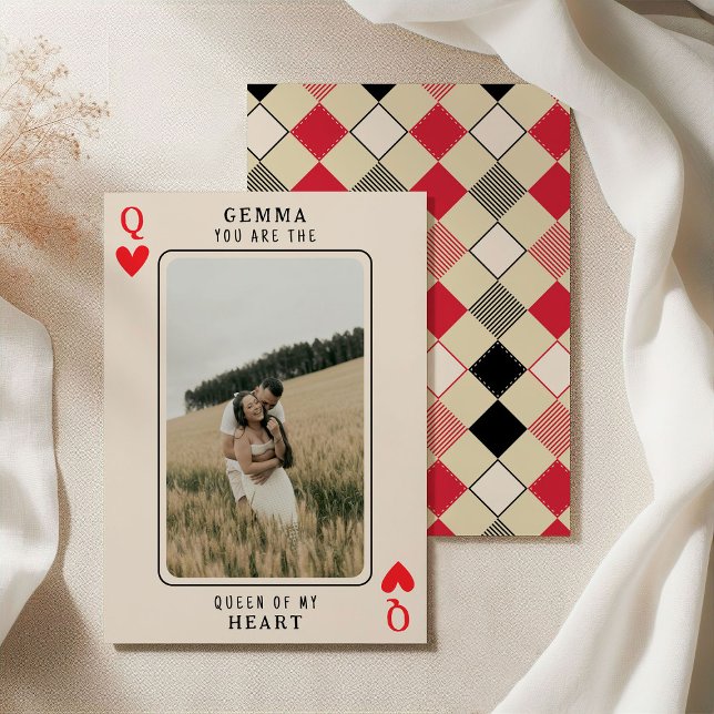 Cartes Pour Fêtes Annuelles Reine de mon cœur avec photo personnalisée pour la (Créateur téléchargé)
