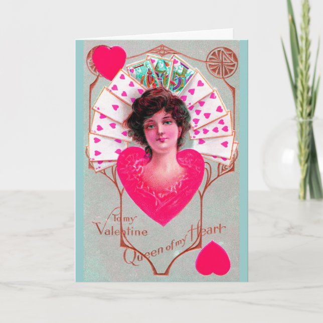 Cartes Pour Fêtes Annuelles REINE DES COEURS, Saint Valentin (Devant)