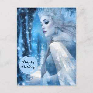 Cartes Pour Fêtes Annuelles Reine des neiges de beauté gelée en Wonderland d'h