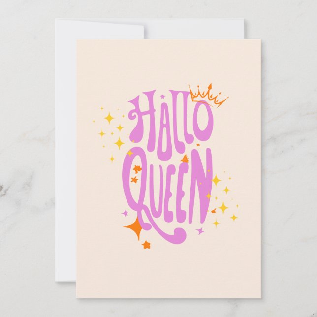 Cartes Pour Fêtes Annuelles Reine d'Halloween, reine d'Halloween rétro, art d' (Devant)